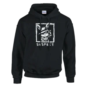 Mysterious Bunny Detective Pullover Hoodie , Classic Unisex Suspect Design