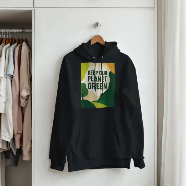 Keep Our Planet Green Hoodie , Eco-Conscious Classic Unisex Pullover
