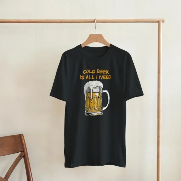 Cold Beer is All I Need! Heavyweight Unisex Crewneck T-shirt , Classic Gildan 5000
