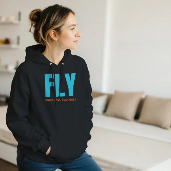 Empowering 'FLY' Hoodie: First Love Yourself - Classic Unisex Pullover in Your Choice of Bold Hues