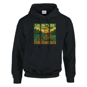 Retro Lawn Care Man Pullover Hoodie , Vintage Style and Comfort , Gildan 18500