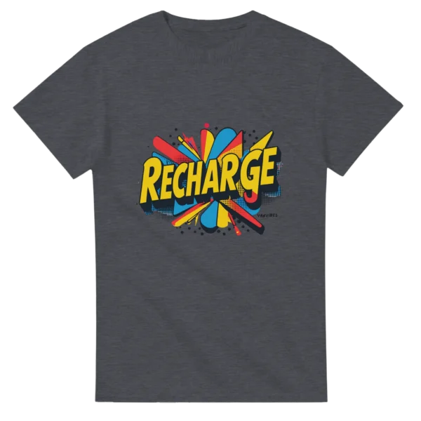 RECHARGE - Heavyweight Unisex Crewneck T-shirt , Gildan 5000