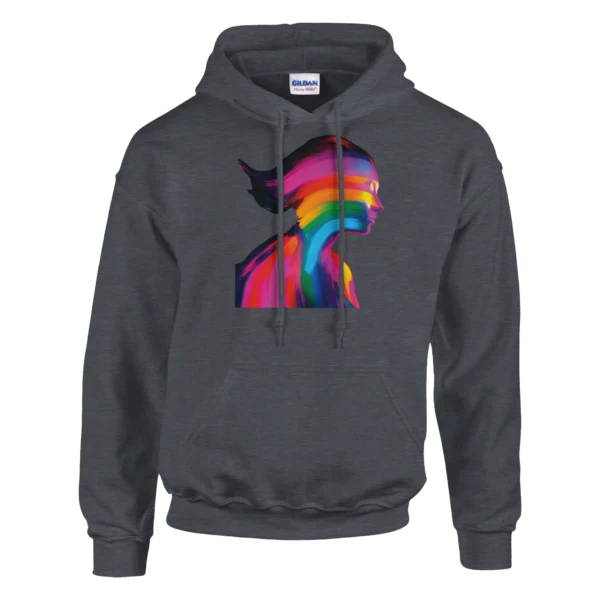 Abstract Aura Pullover Hoodie , Vibrant Psychedelic Art , Choose Your Color and Size