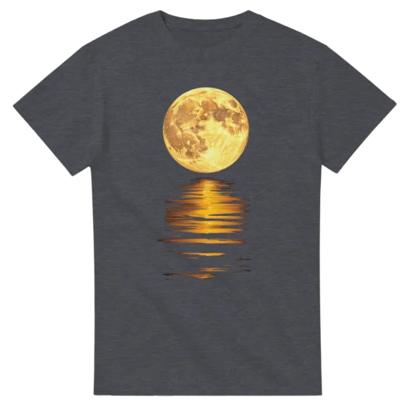 Moonlit Reflection Heavyweight Unisex Crewneck T-shirt , Gildan 5000