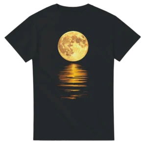 Moonlit Reflection Heavyweight Unisex Crewneck T-shirt , Gildan 5000