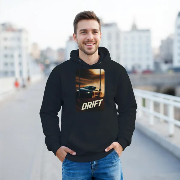 Drift King Sunset Style Unisex Pullover Hoodie , Speed and Adrenaline Design Gildan 18500