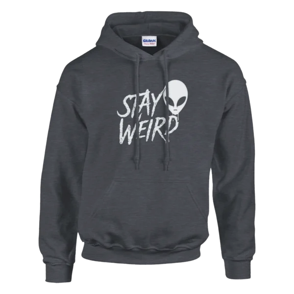 Stay Weird Alien Dripping Font Unisex Hoodie , Gildan 18500 - Embrace Your Unique Style