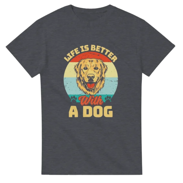 Life is Better with a Dog T-shirt , Vintage Golden Retriever Design