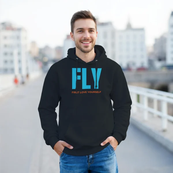 Empowering 'FLY' Hoodie: First Love Yourself - Classic Unisex Pullover in Your Choice of Bold Hues