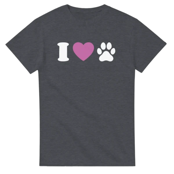 I Love My Pet Heavyweight Unisex Crewneck T-shirt , Show Your Paw-some Love in Style!