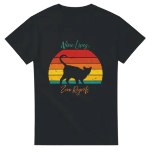 Nine Lives - Heavyweight Unisex Crewneck T-shirt , Gildan 5000