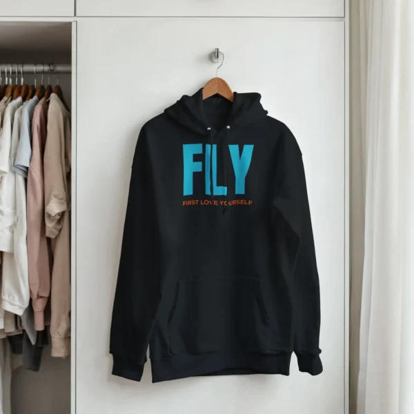 Empowering 'FLY' Hoodie: First Love Yourself - Classic Unisex Pullover in Your Choice of Bold Hues