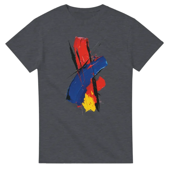 Abstract Swirl Heavyweight Unisex Crewneck T-shirt , Bold Art in Your Choice of Color