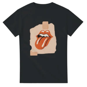 Iconic Rock and Roll Lips Heavyweight Unisex Crewneck T-shirt , Gildan 5000