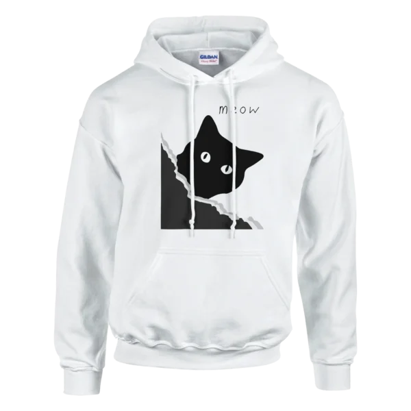 Cat Peek-A-Boo Hoodie - Soft Cotton Blend, Cozy and Stylish Design