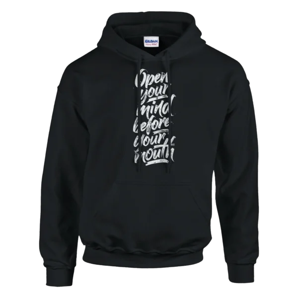 Open Your Mind Before Your Mouth Hoodie , Thought-Provoking Streetwear in Multiple Colors