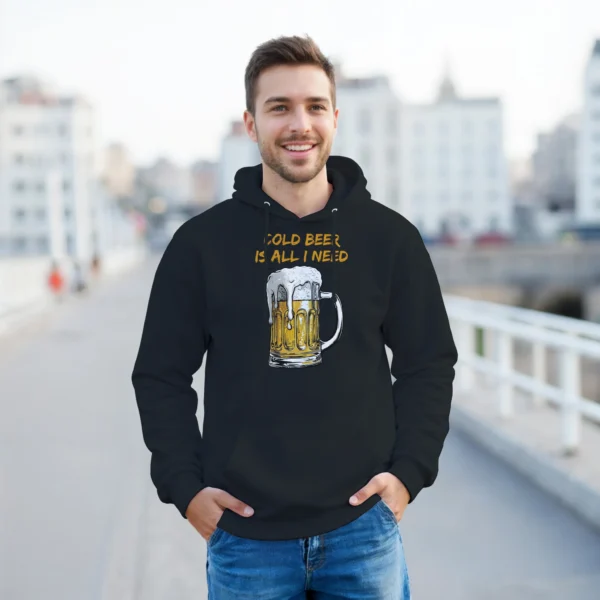 Cold Beer is All I Need - Casual Comfort Hoodie , Gildan 18500