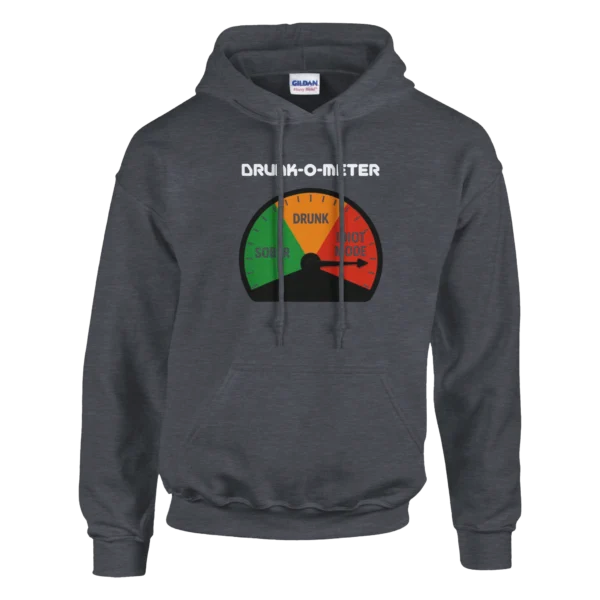 Funny Drunk-O-Meter Idiots Mode Hoodie , Classic Unisex Pullover Gildan 18500