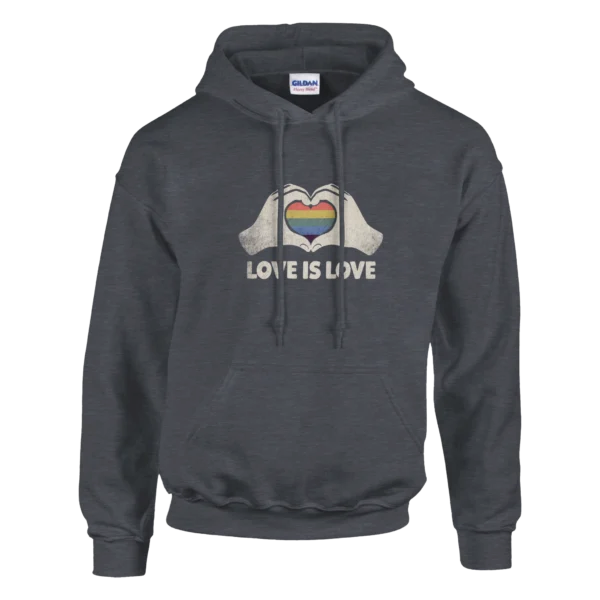Love Is Love Pride Hoodie , Classic Unisex Pullover Hoodie , Gildan 18500