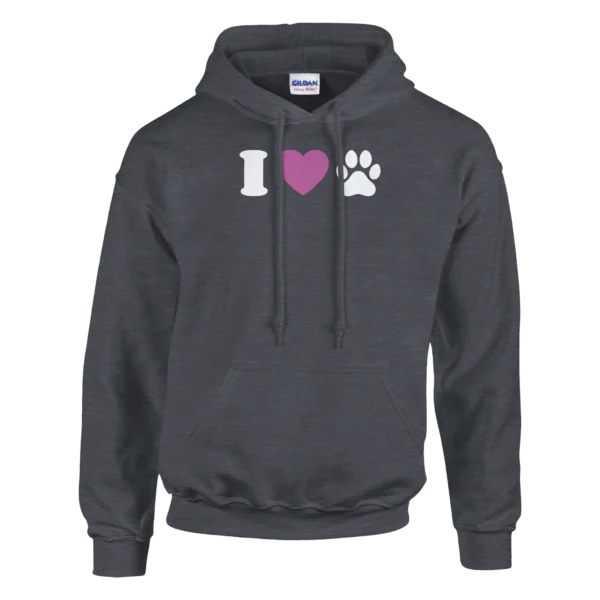 I Love My Pet Paw Print Hoodie , Show Your Furry Friend Some Love