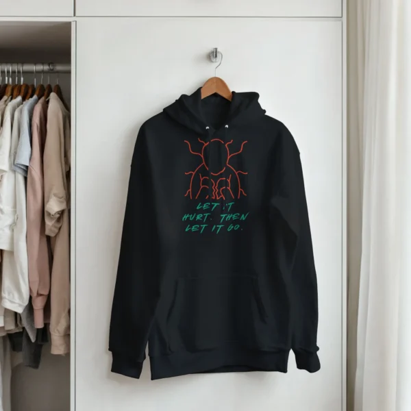 Healing Heart 'Let It Hurt' Unisex Pullover Hoodie , Emotional Support Design