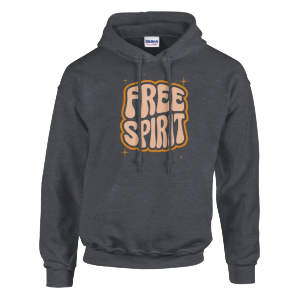 Retro "Free Spirit" Pullover Hoodie , Classic Unisex Comfort