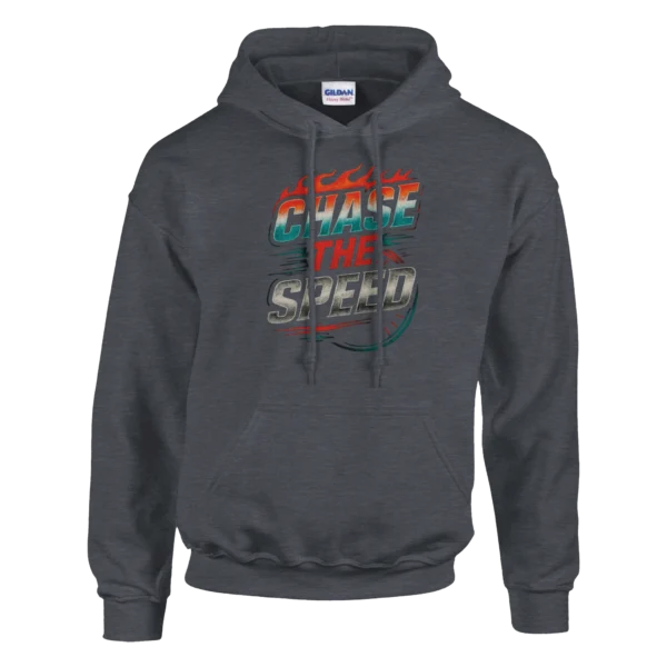 Retro 'Chase the Speed' Flame Hoodie , Classic Unisex Pullover Hooded Sweatshirt
