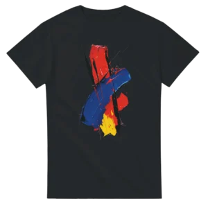 Abstract Swirl Heavyweight Unisex Crewneck T-shirt , Bold Art in Your Choice of Color