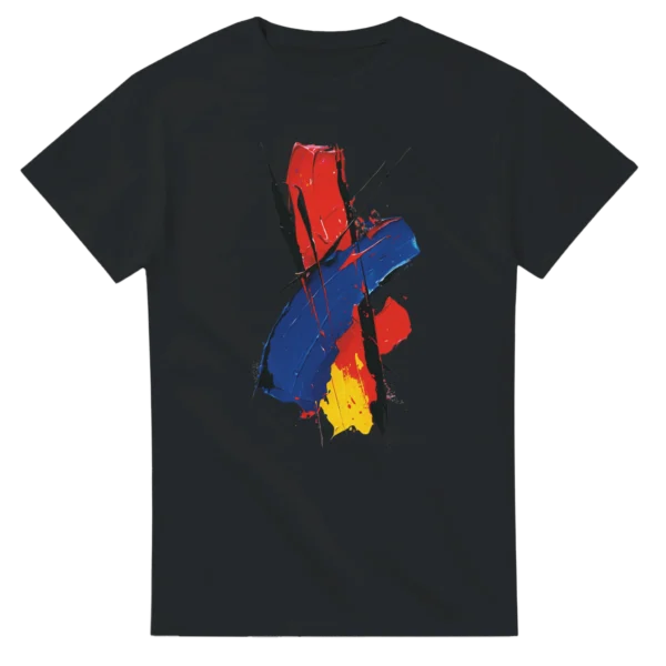 Abstract Swirl Heavyweight Unisex Crewneck T-shirt , Bold Art in Your Choice of Color