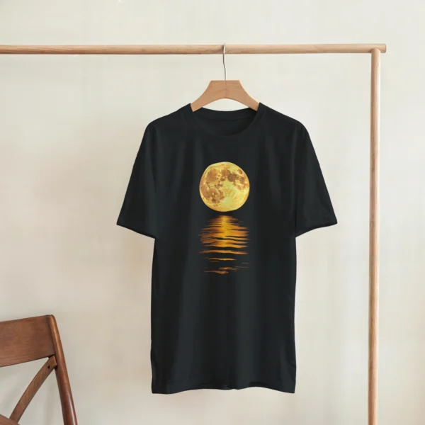 Moonlit Reflection Heavyweight Unisex Crewneck T-shirt , Gildan 5000