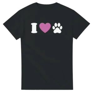 I Love My Pet Heavyweight Unisex Crewneck T-shirt , Show Your Paw-some Love in Style!