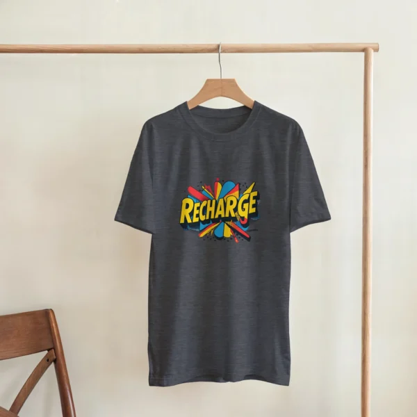 RECHARGE - Heavyweight Unisex Crewneck T-shirt , Gildan 5000