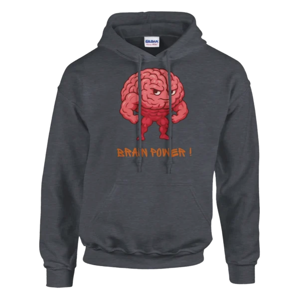 Brain Power! Motivational Strong Brain Unisex Pullover Hoodie , Gildan 18500