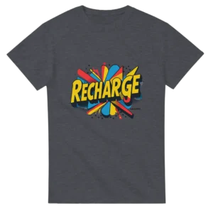 RECHARGE - Heavyweight Unisex Crewneck T-shirt , Gildan 5000