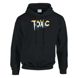 Psychedelic 'TOXIC' Drip Classic Unisex Pullover Hoodie , Vibrant Glitch Art