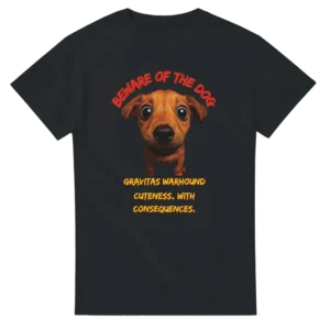 Beware of the Dog: Gravitas Warhound Cuteness T-shirt , Gildan 5000 in your choice of bold colors