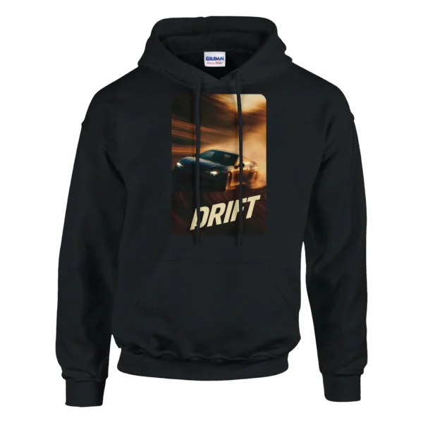 Drift King Sunset Style Unisex Pullover Hoodie , Speed and Adrenaline Design Gildan 18500