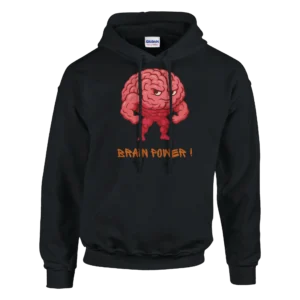 Brain Power! Motivational Strong Brain Unisex Pullover Hoodie , Gildan 18500