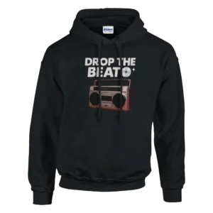Retro Boombox 'Drop The Beat' Classic Unisex Pullover Hoodie , Gildan 18500