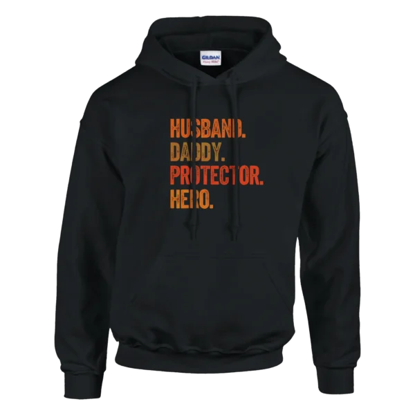 Husband Daddy Protector Hero Hoodie , Perfect Father's Day Gift , Gildan 18500