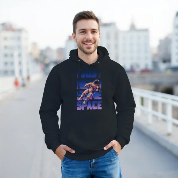 I Just Need Some Space , Astronaut Gradient Universe Unisex Pullover Hoodie