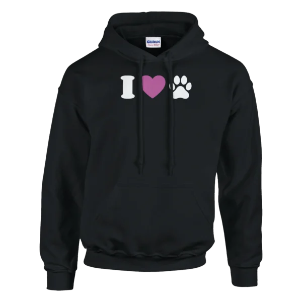 I Love My Pet Paw Print Hoodie , Show Your Furry Friend Some Love